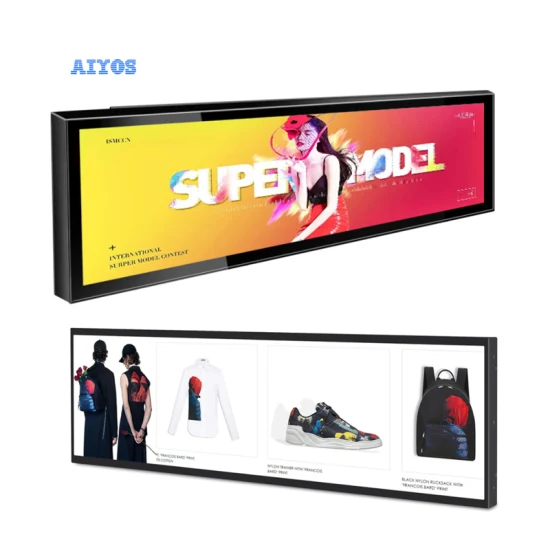 Stretched LCD 24 Inch 1920*360 HD Ultra Wide Stretched Bar LCD Screen Display Advertising Monitor